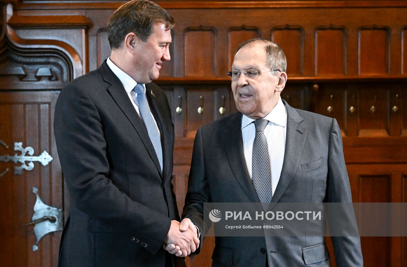 Встреча глав МИД РФ С. Лаврова и МИД Белоруссии М. Рыженкова