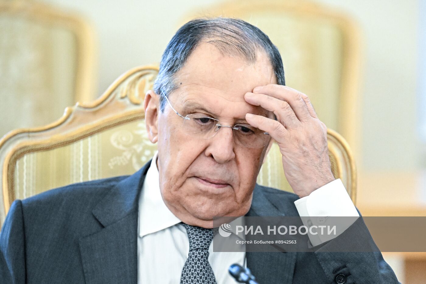 Встреча глав МИД РФ С. Лаврова и МИД Белоруссии М. Рыженкова