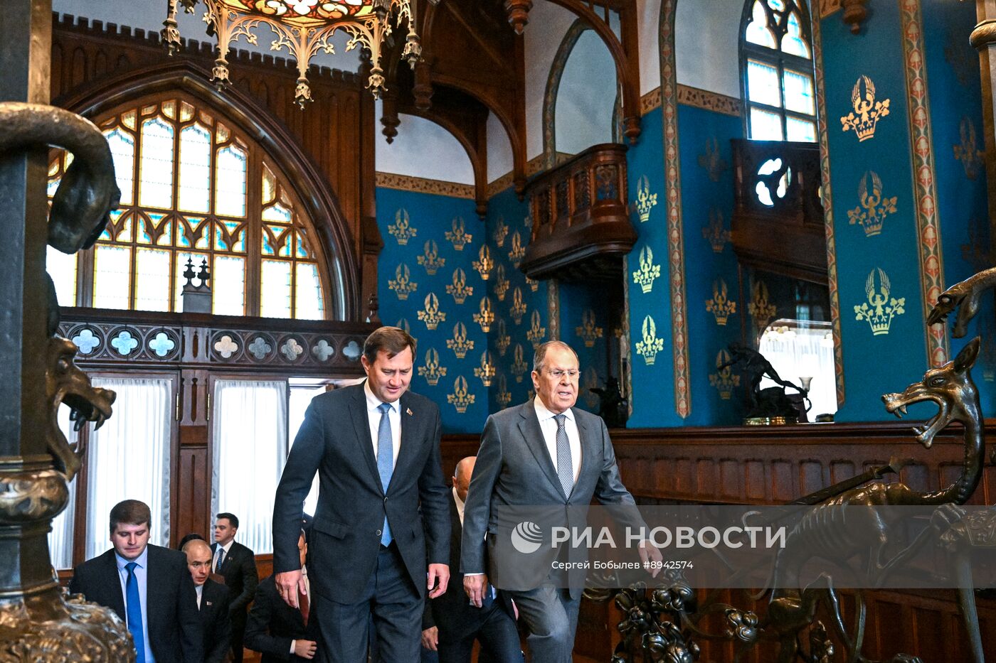 Встреча глав МИД РФ С. Лаврова и МИД Белоруссии М. Рыженкова