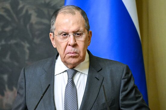 Встреча глав МИД РФ С. Лаврова и МИД Белоруссии М. Рыженкова