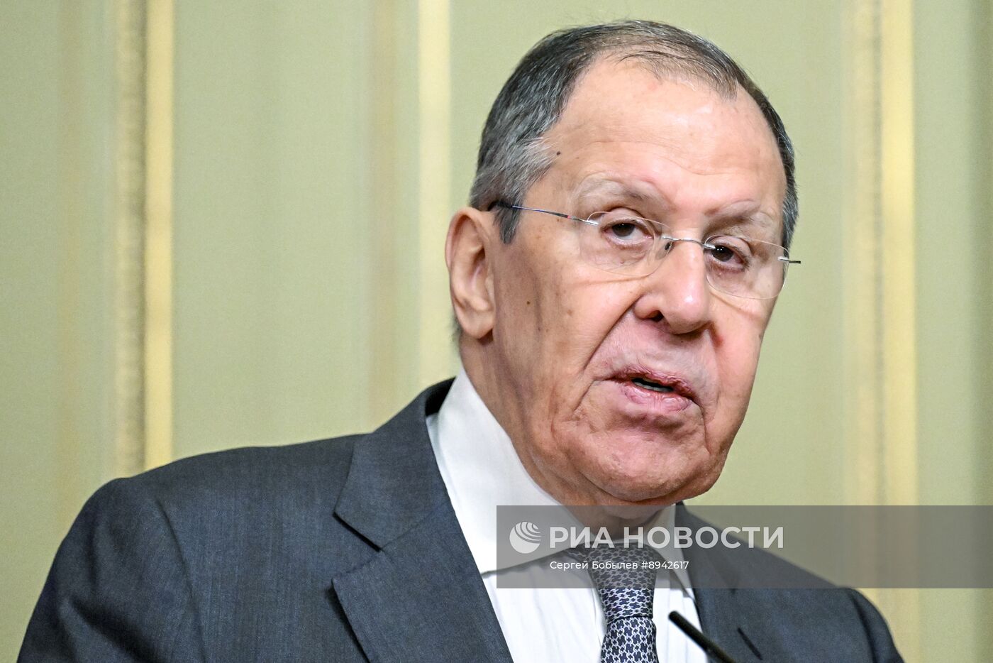 Встреча глав МИД РФ С. Лаврова и МИД Белоруссии М. Рыженкова