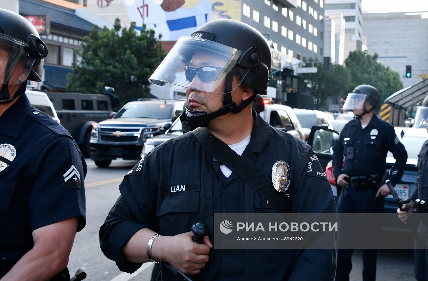 Акция протеста в Лос-Анджелесе