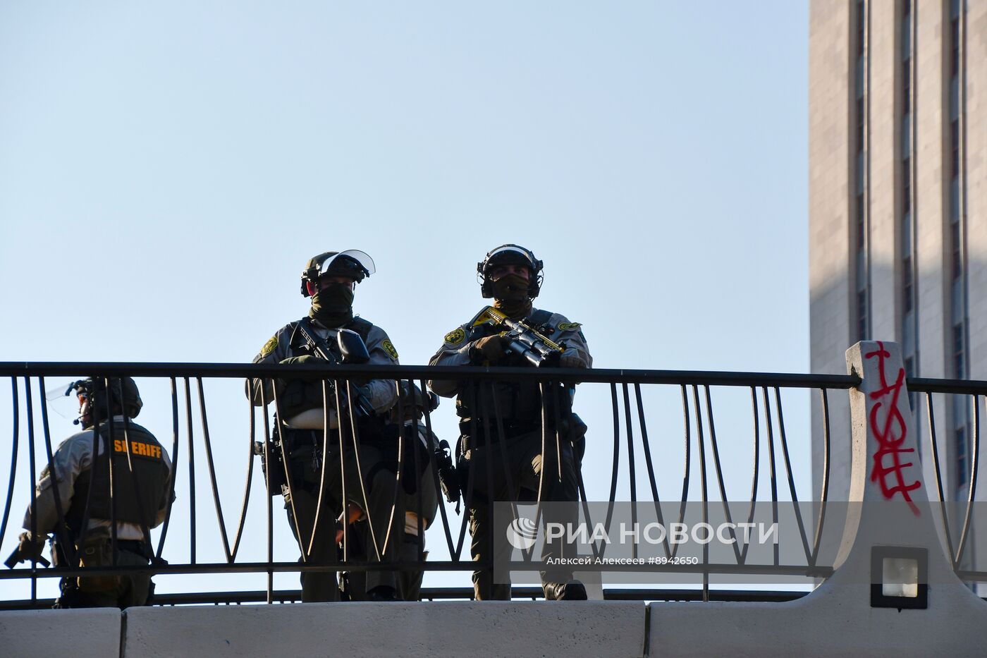 Акция протеста в Лос-Анджелесе
