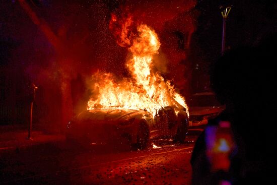 Акция протеста в Лос-Анджелесе