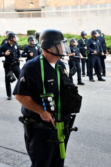 Акция протеста в Лос-Анджелесе