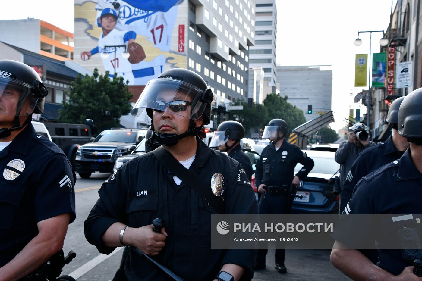 Акция протеста в Лос-Анджелесе
