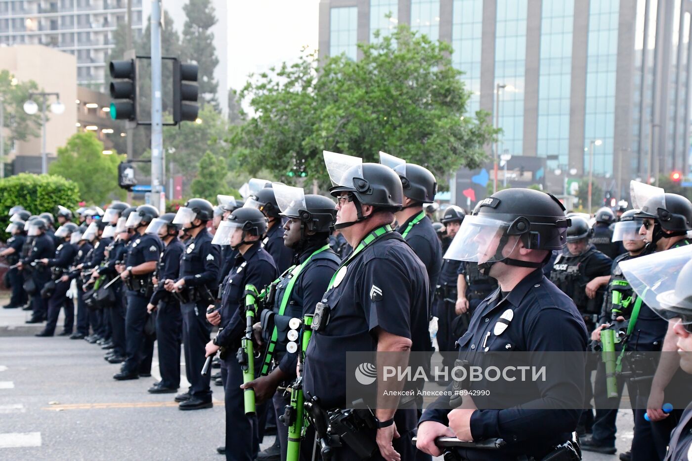 Акция протеста в Лос-Анджелесе
