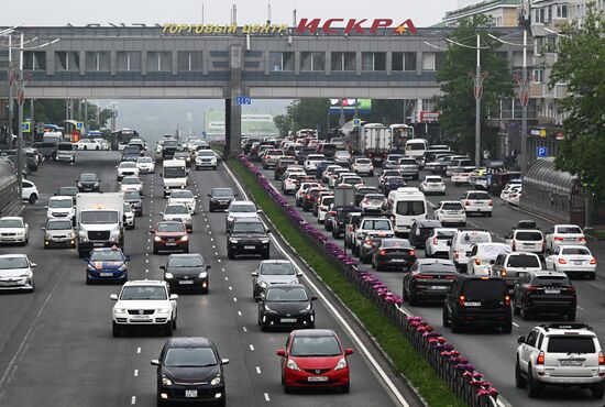 Пробки на дорогах Владивостока