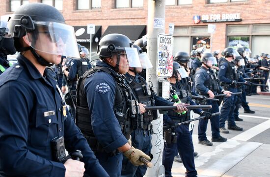 Акция протеста в Лос-Анджелесе