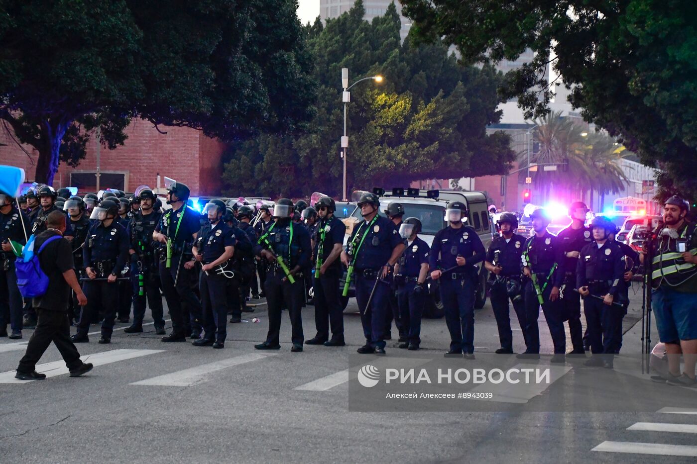Акция протеста в Лос-Анджелесе