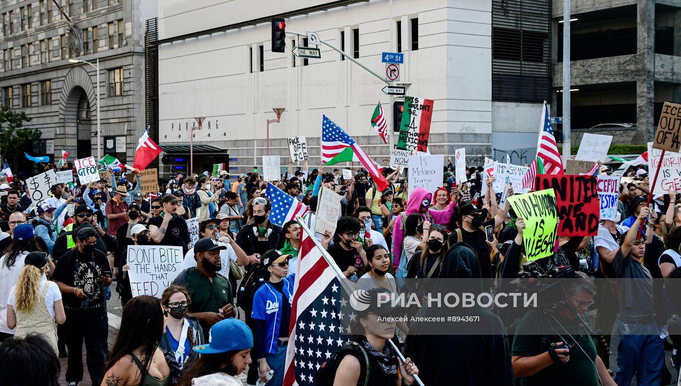 Протесты в Лос-Анджелесе