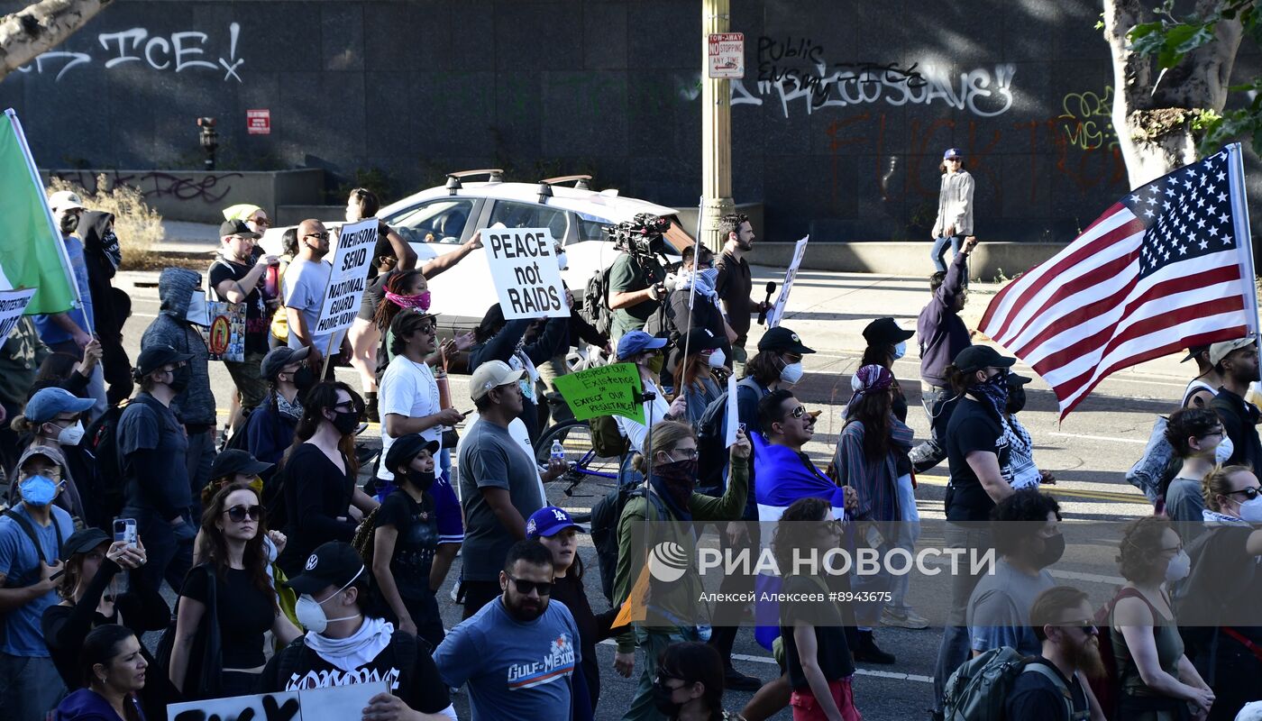 Протесты в Лос-Анджелесе