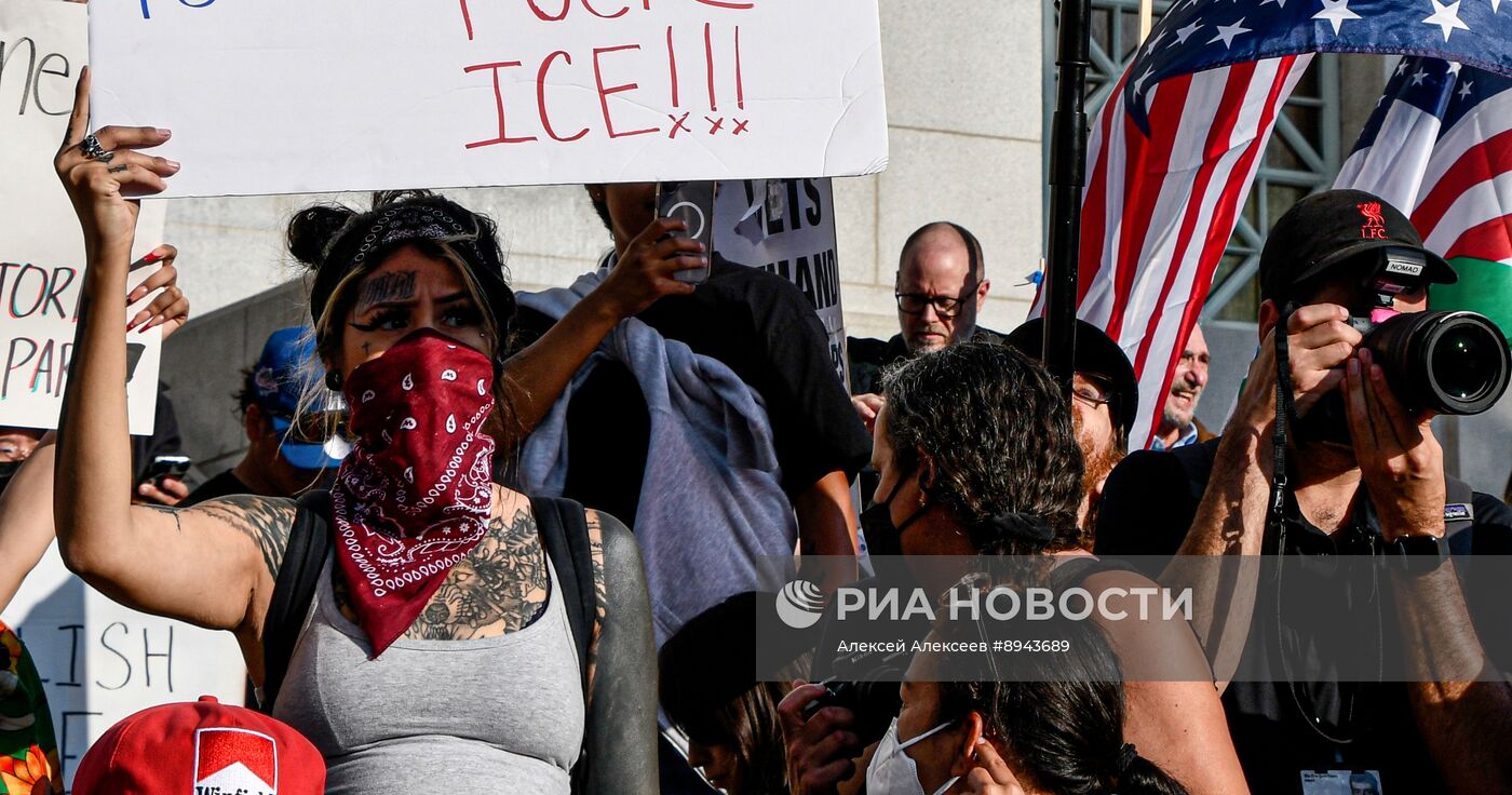 Протесты в Лос-Анджелесе