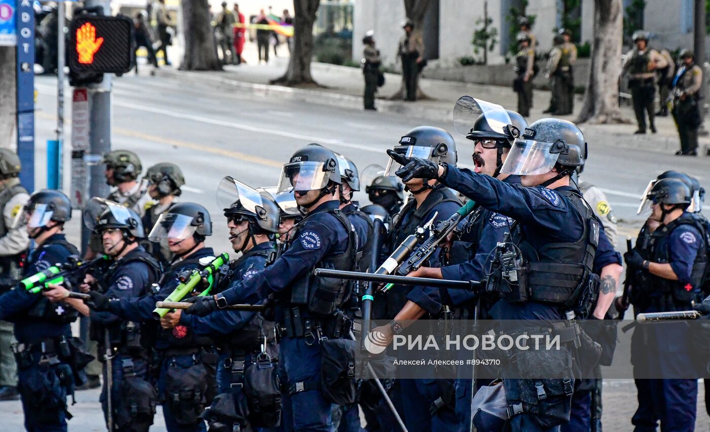 Протесты в Лос-Анджелесе