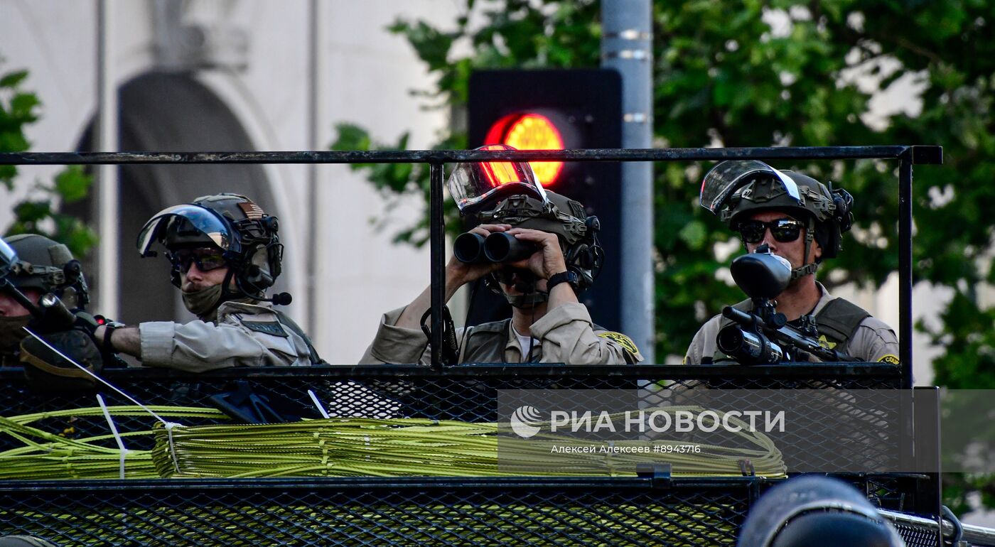 Протесты в Лос-Анджелесе
