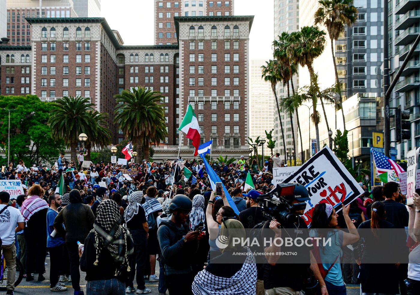 Протесты в Лос-Анджелесе