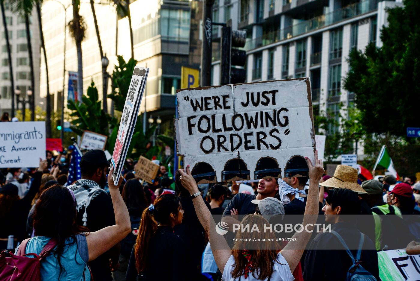 Протесты в Лос-Анджелесе