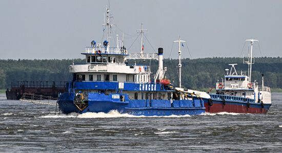 Работа Енисейского речного пароходства