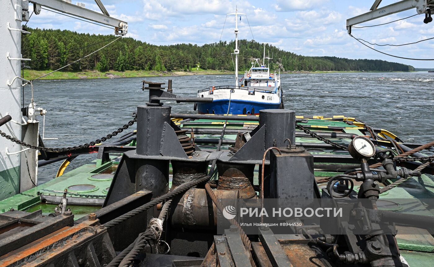 Работа Енисейского речного пароходства