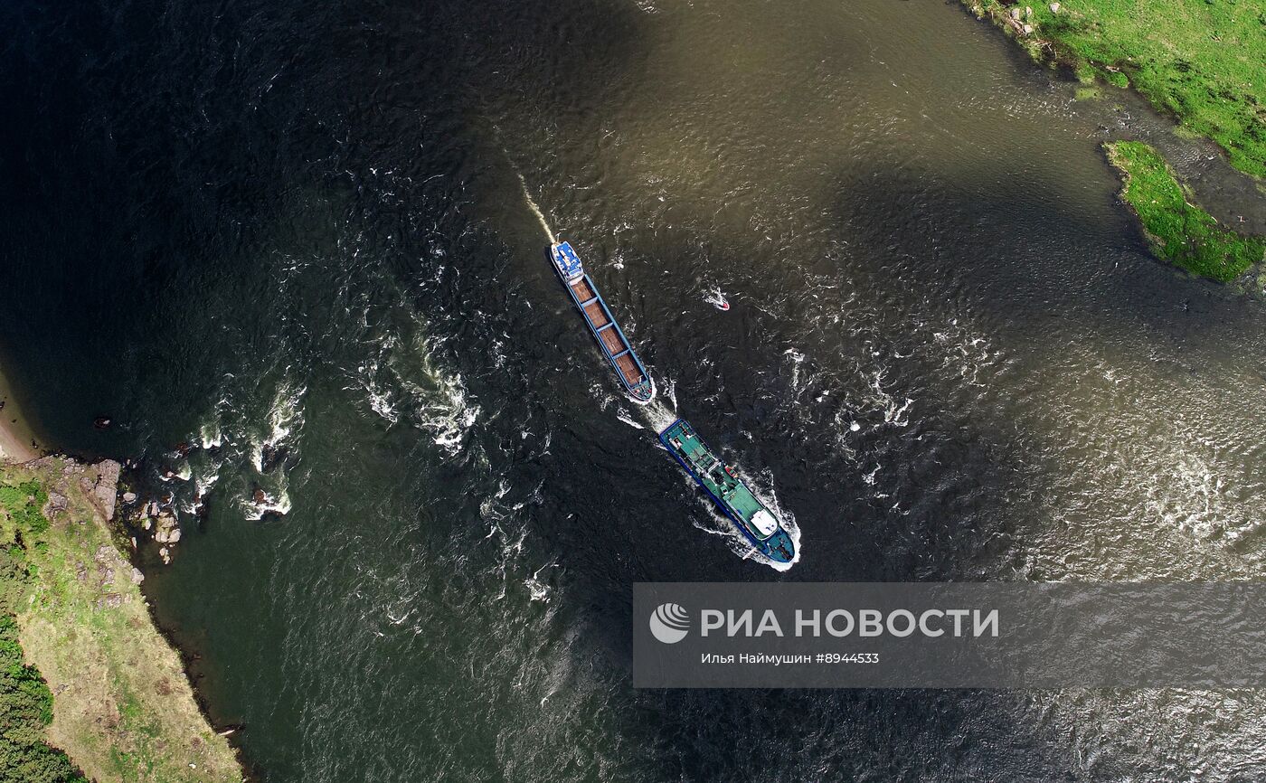 Работа Енисейского речного пароходства