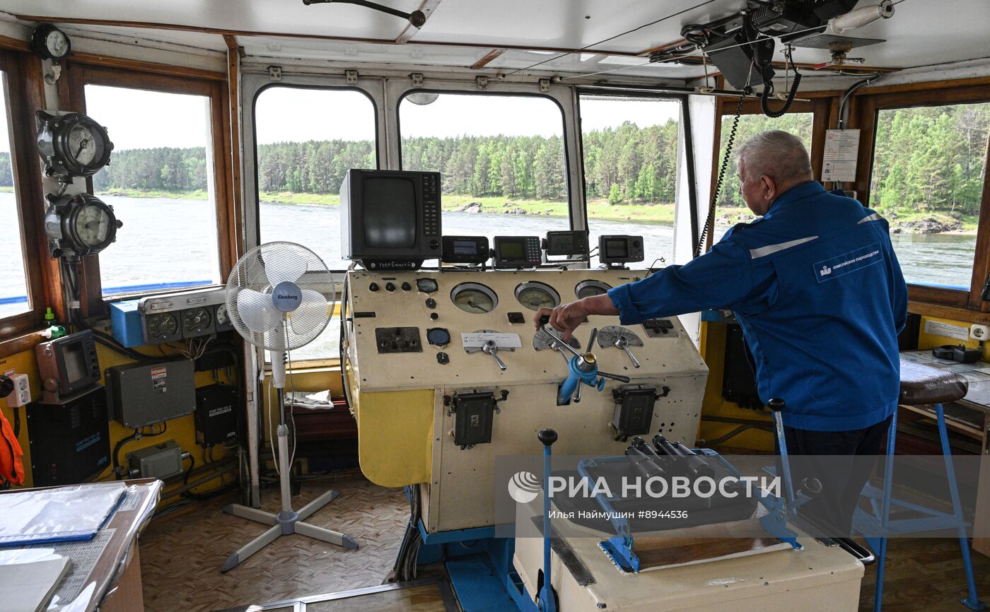 Работа Енисейского речного пароходства
