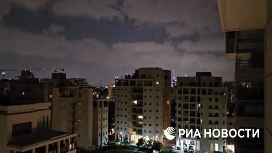 Работа ПВО в Тель-Авиве