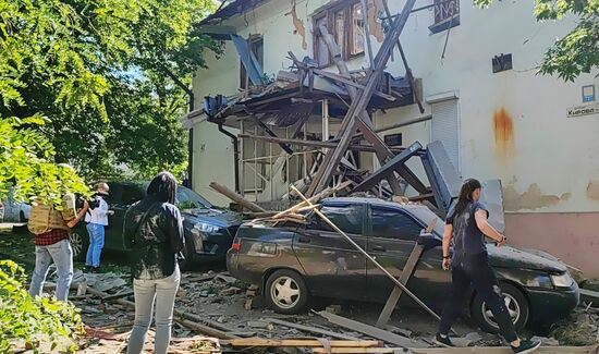 Последствия ударов со стороны ВСУ по Донецку