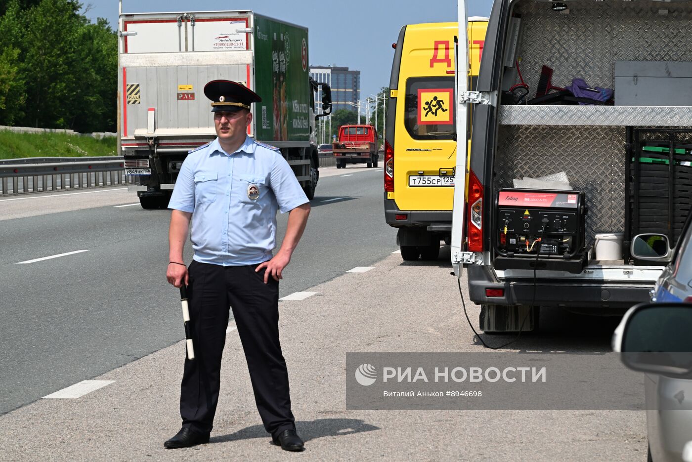 Проверка большегрузов в Приморском крае