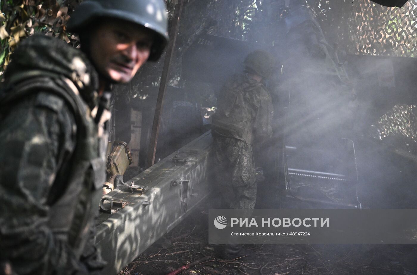 Боевая работа гаубицы "Гиацинт-Б" группировки войск "Центр" на Красноармейском направлении СВО