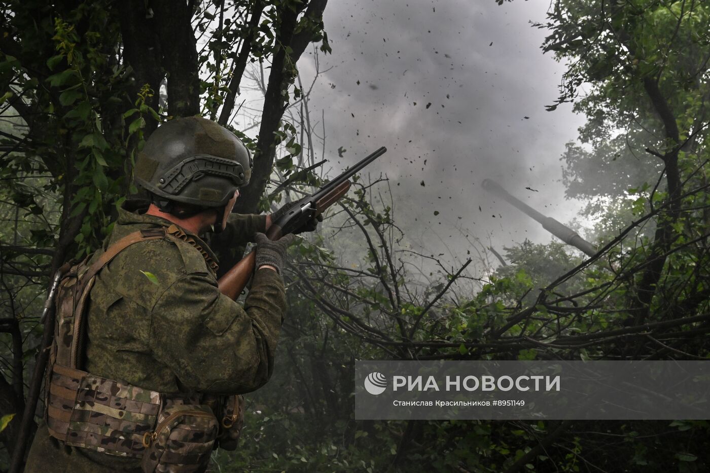 Боевая работа САУ "Мста-С" группировки войск "Центр" на Красноармейском направлении СВО
