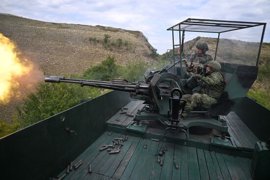 Боевое слаживание экипажа бронепоезда "Енисей" группировки войск "Центр"