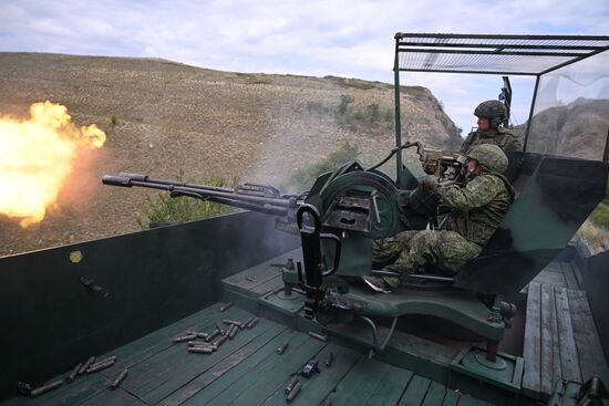 Боевое слаживание экипажа бронепоезда "Енисей" группировки войск "Центр"