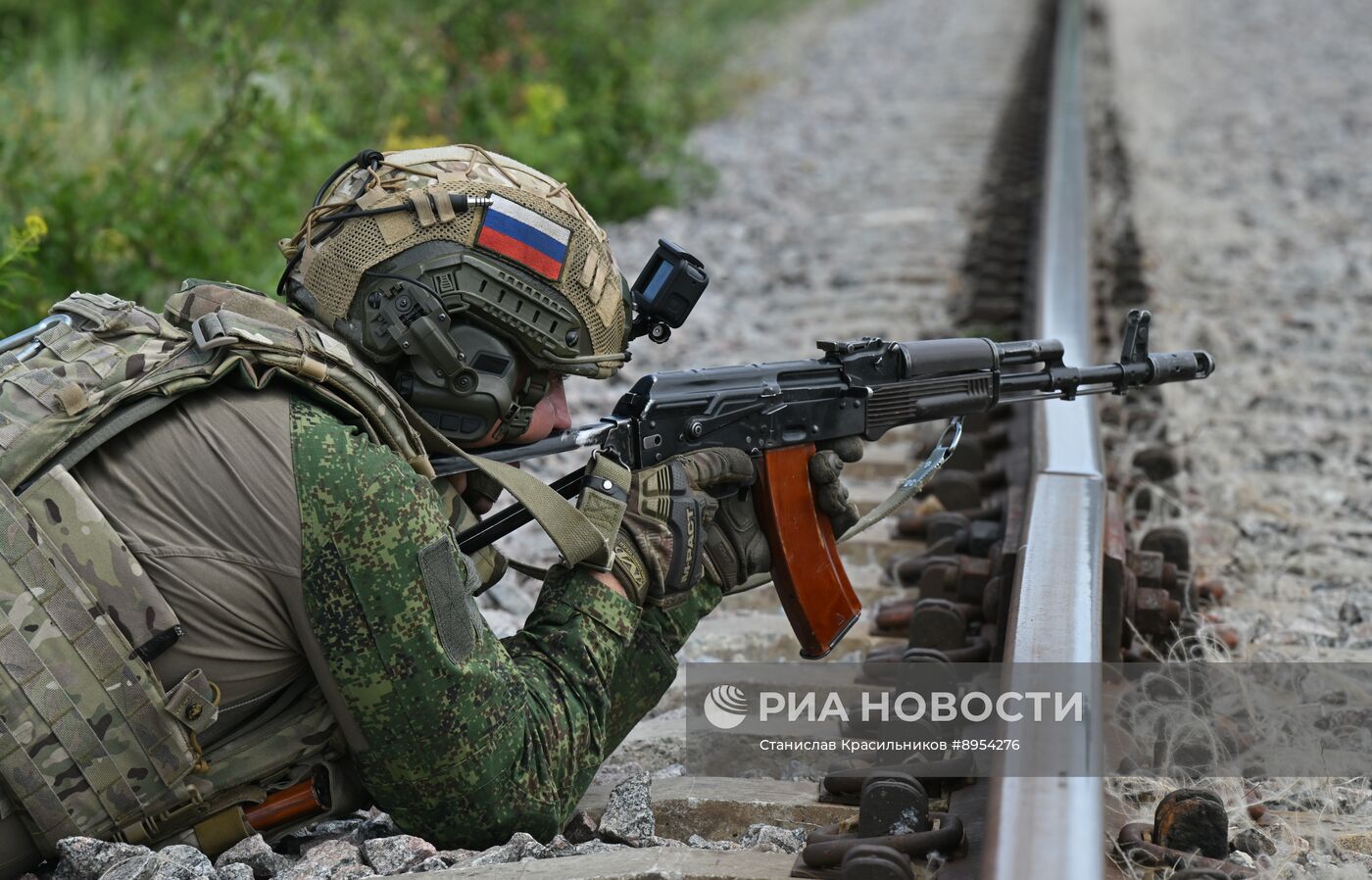 Боевое слаживание экипажа бронепоезда "Енисей" группировки войск "Центр"