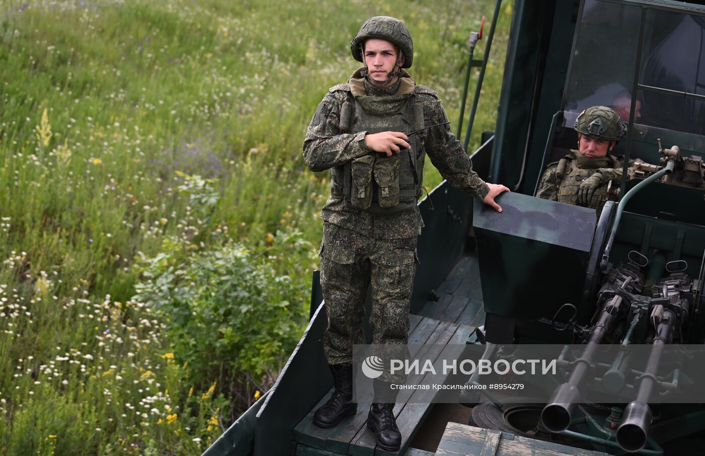 Боевое слаживание экипажа бронепоезда "Енисей" группировки войск "Центр"