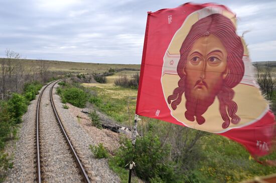 Боевое слаживание экипажа бронепоезда "Енисей" группировки войск "Центр"