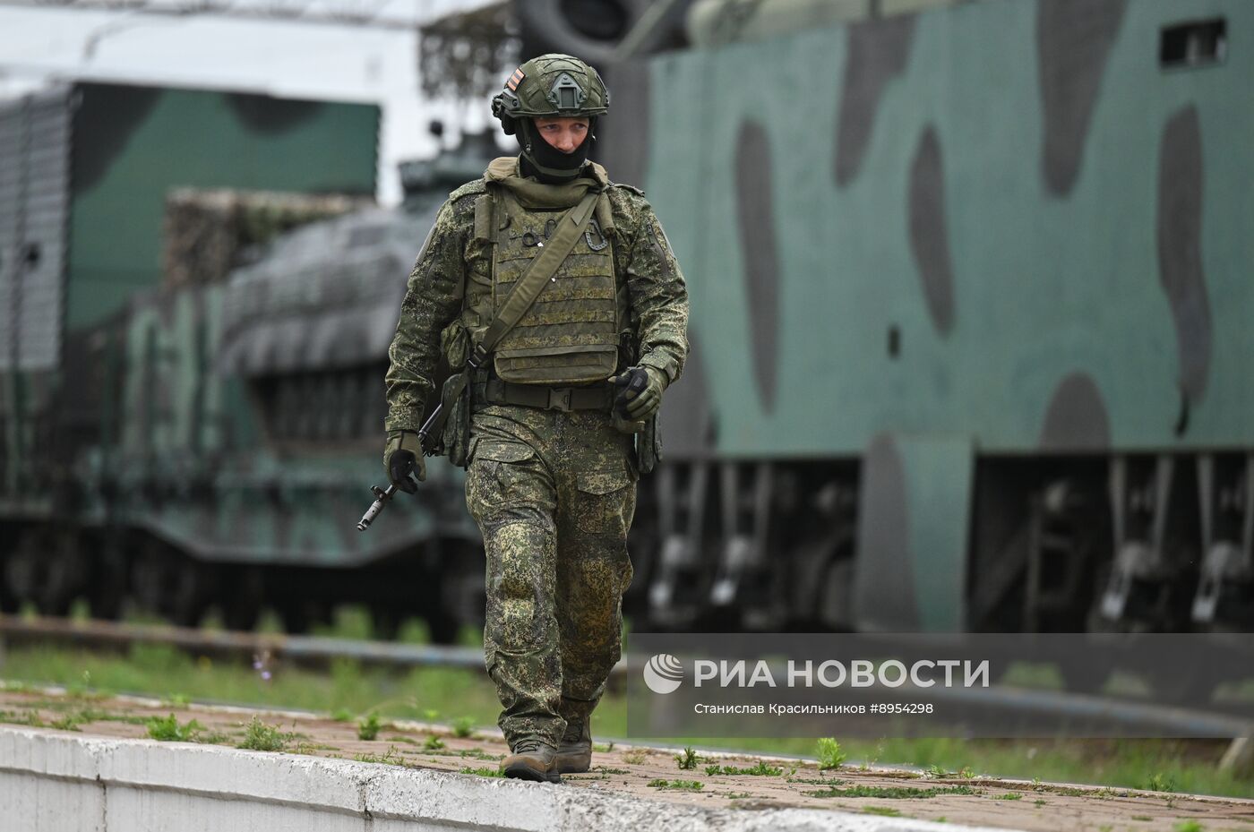 Боевое слаживание экипажа бронепоезда "Енисей" группировки войск "Центр"