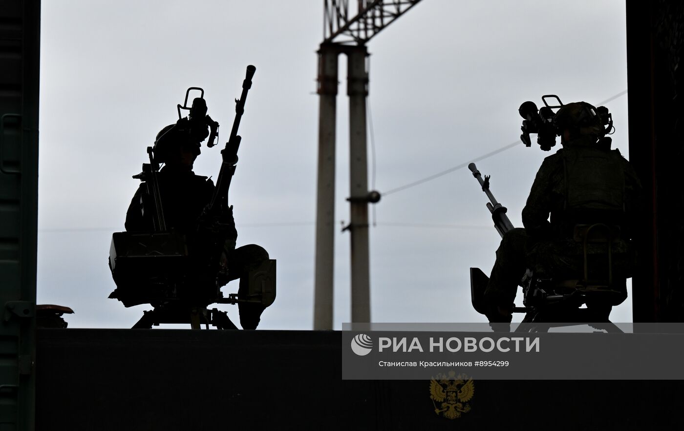 Боевое слаживание экипажа бронепоезда "Енисей" группировки войск "Центр"