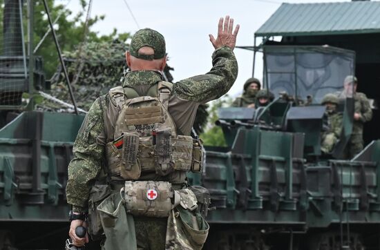 Боевое слаживание экипажа бронепоезда "Енисей" группировки войск "Центр"