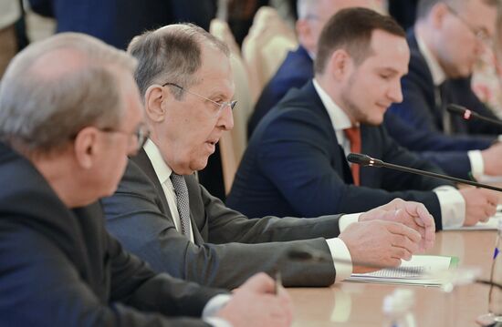 Переговоры главы МИД РФ С. Лаврова с министром иностранных дел Саудовской Аравии Ф. Бен Фарханом 