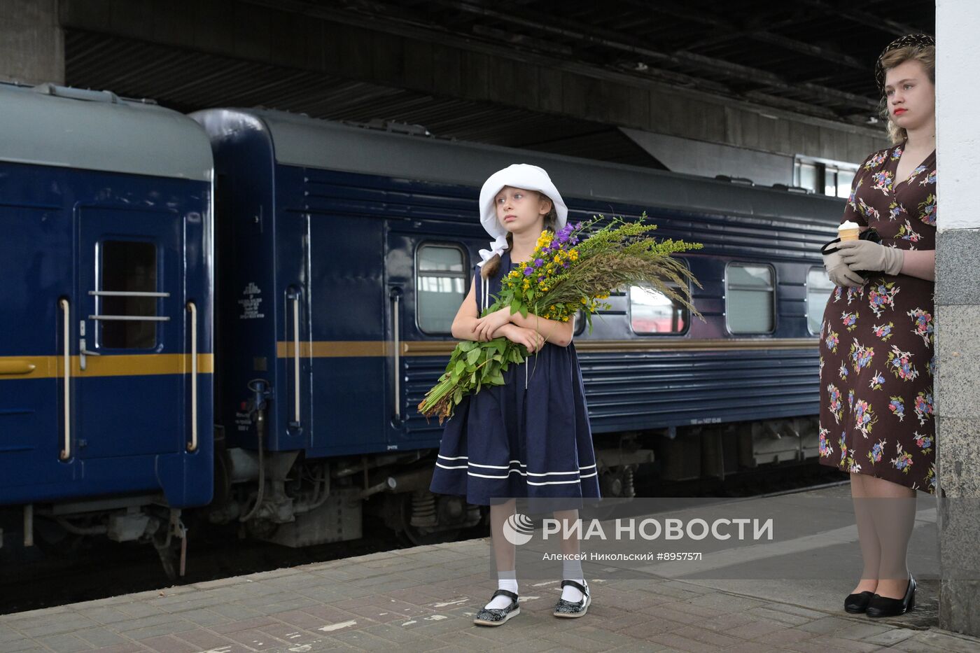 Встреча "Поезда памяти" на Казанском вокзале