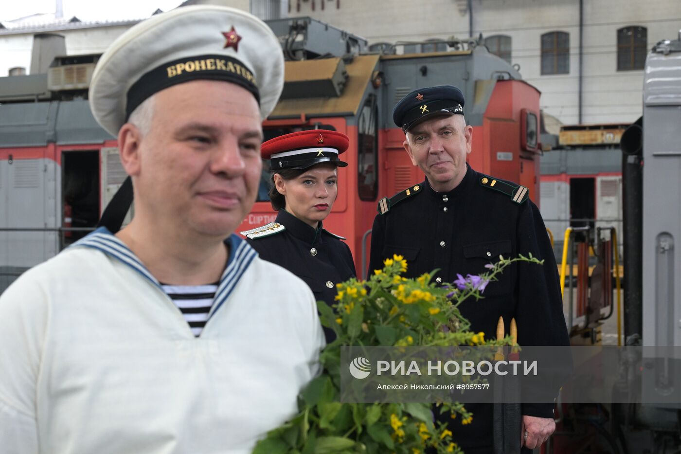 Встреча "Поезда памяти" на Казанском вокзале