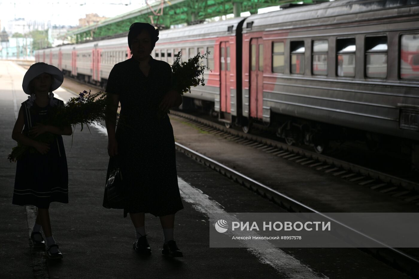 Встреча "Поезда памяти" на Казанском вокзале