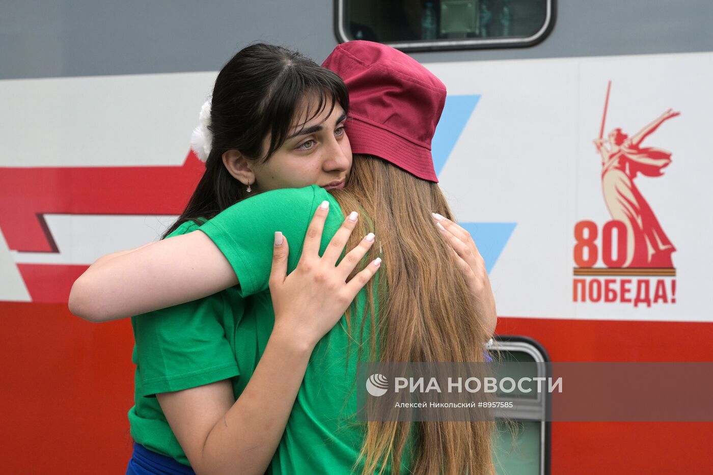 Встреча "Поезда памяти" на Казанском вокзале