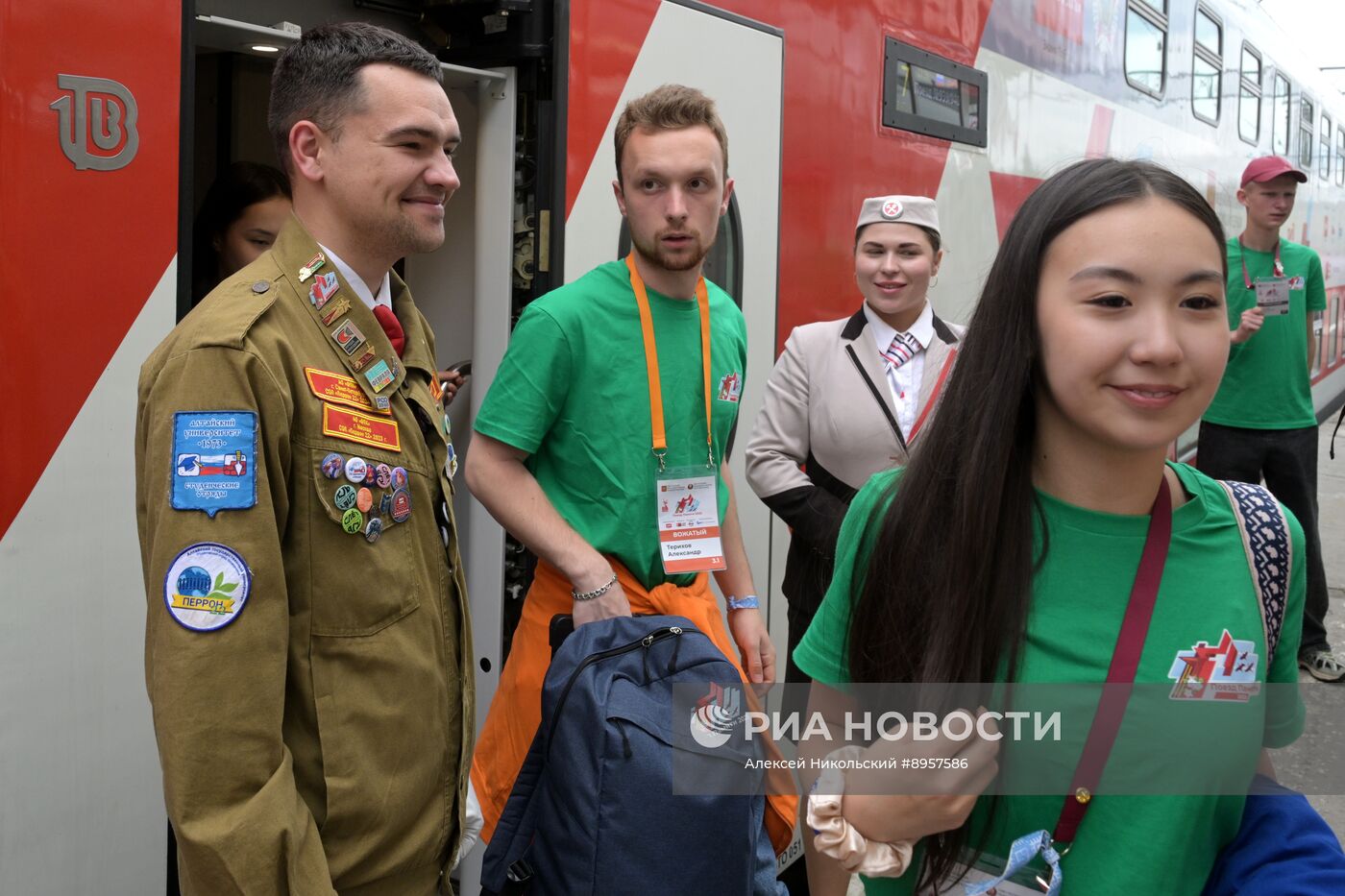 Встреча "Поезда памяти" на Казанском вокзале