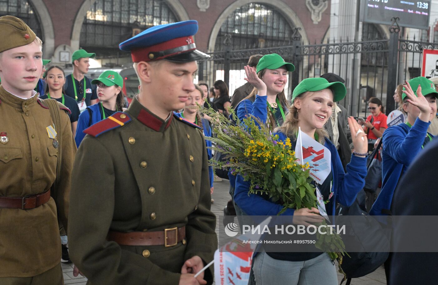 Встреча "Поезда памяти" на Казанском вокзале