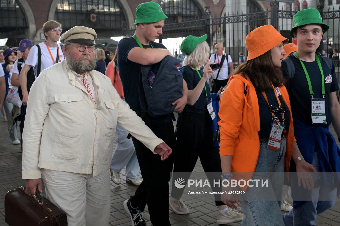 Встреча "Поезда памяти" на Казанском вокзале