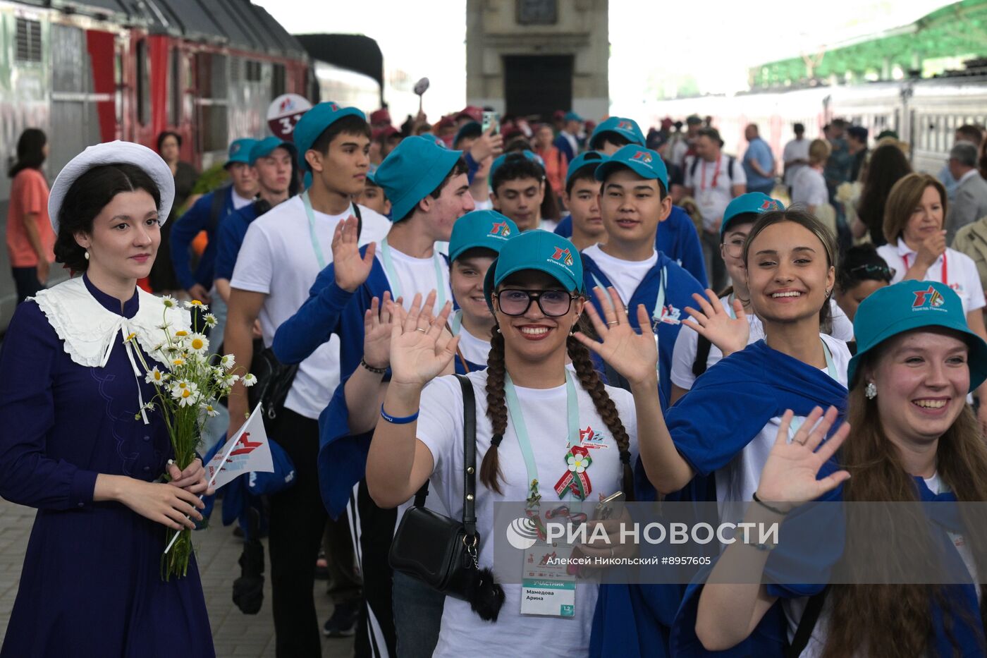Встреча "Поезда памяти" на Казанском вокзале