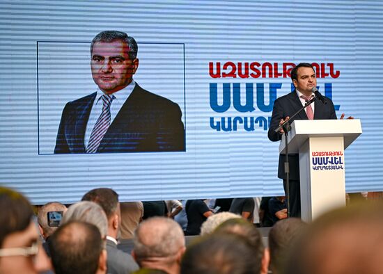 Акция в Ереване в поддержку арестованного предпринимателя С. Карапетяна