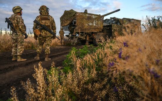 Боевая работа артиллеристов группировки войск "Центр" на Красноармейском направлении СВО