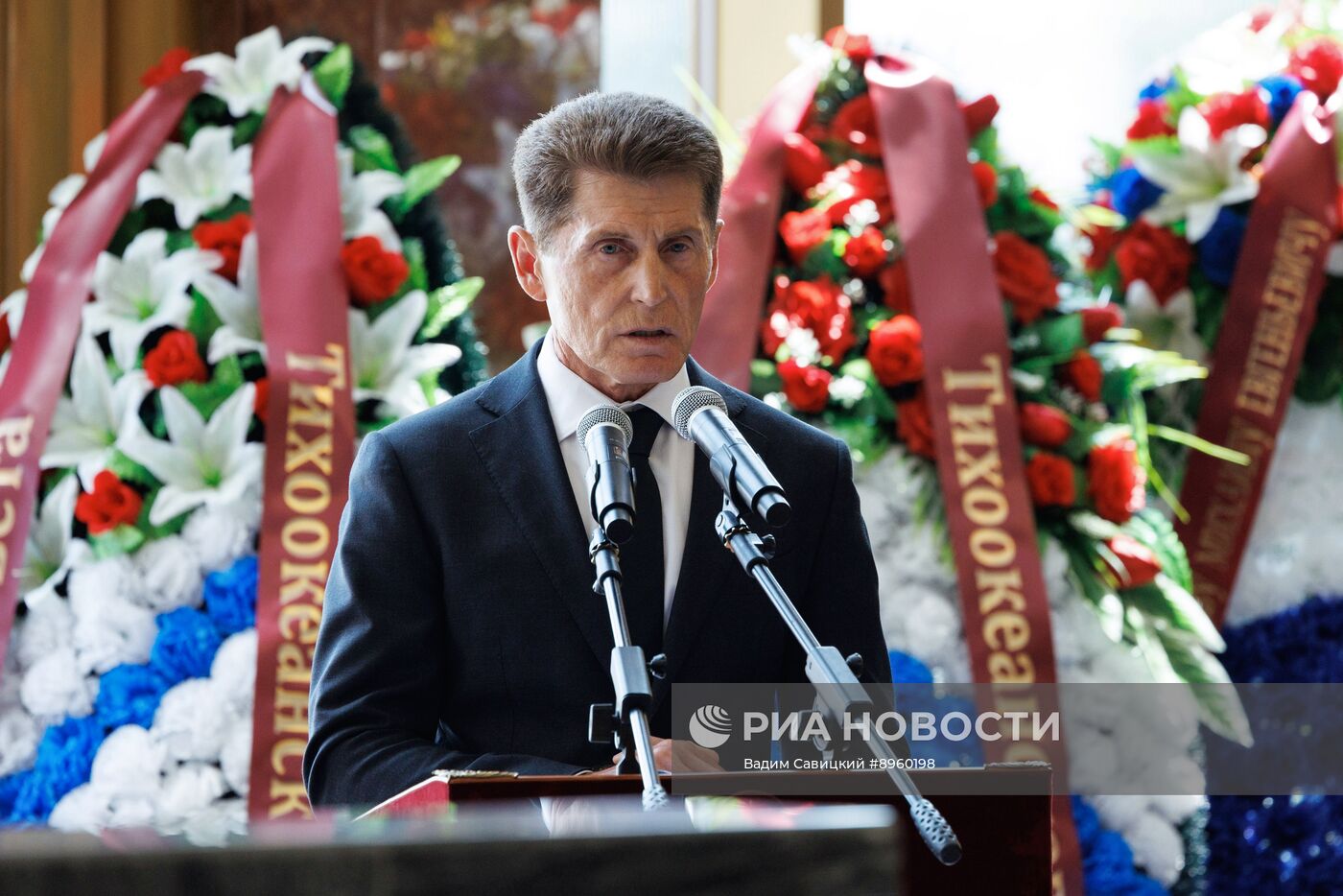 Церемония прощания с погибшим замглавкома ВМФ Михаилом Гудковым